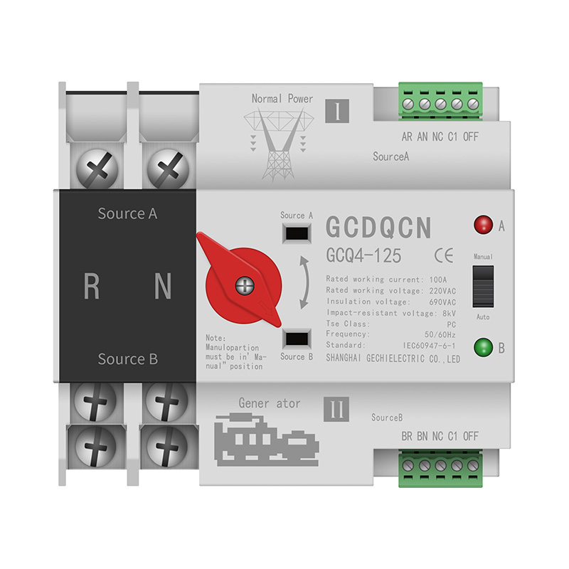 Din Rail Solar Power Dual Power Automatic Transfer Switch